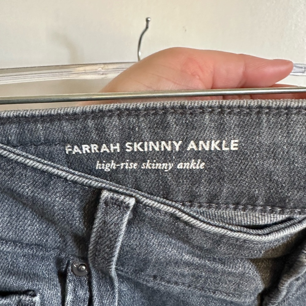 AG Adriano Goldschmied Light Gray Farrah High Rise Skinny Ankle Jeans size 28R - Picture 6 of 11
